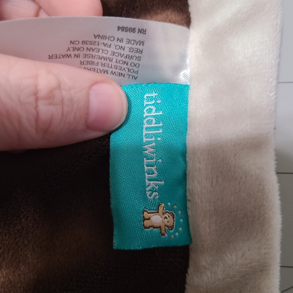 Tiddliwinks Brown Monkey "Velour" Soft Baby Security‎ Blanket Plush Lovey - Picture 6 of 10